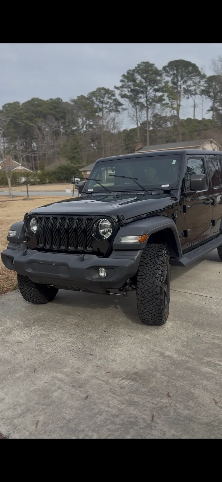 Black Jeep Wrangler after exterior detailing